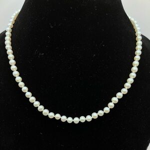 925 JCM Vintage White Pearl Necklace JCM Jacmel Mauritius w Sterling Clasp
